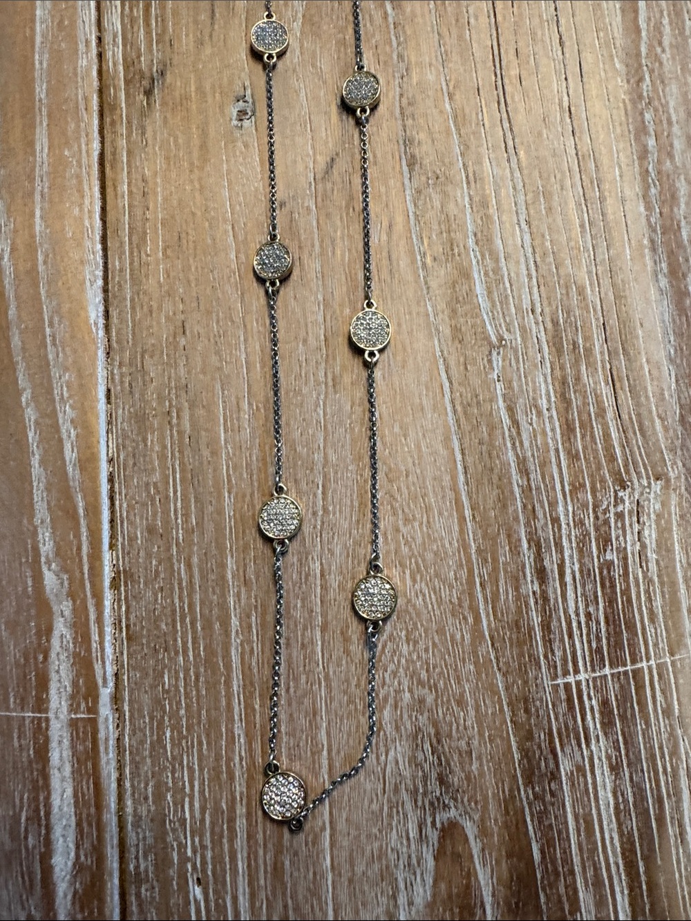 Banana Republic CZ disc necklace